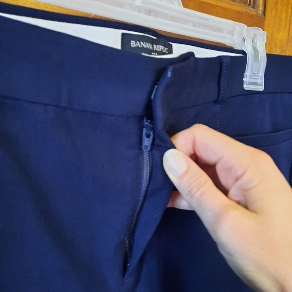 🛍 Banana Republic Factory Sloan Slim Pant navy blue trouser 988582 size 14 - Picture 5 of 14